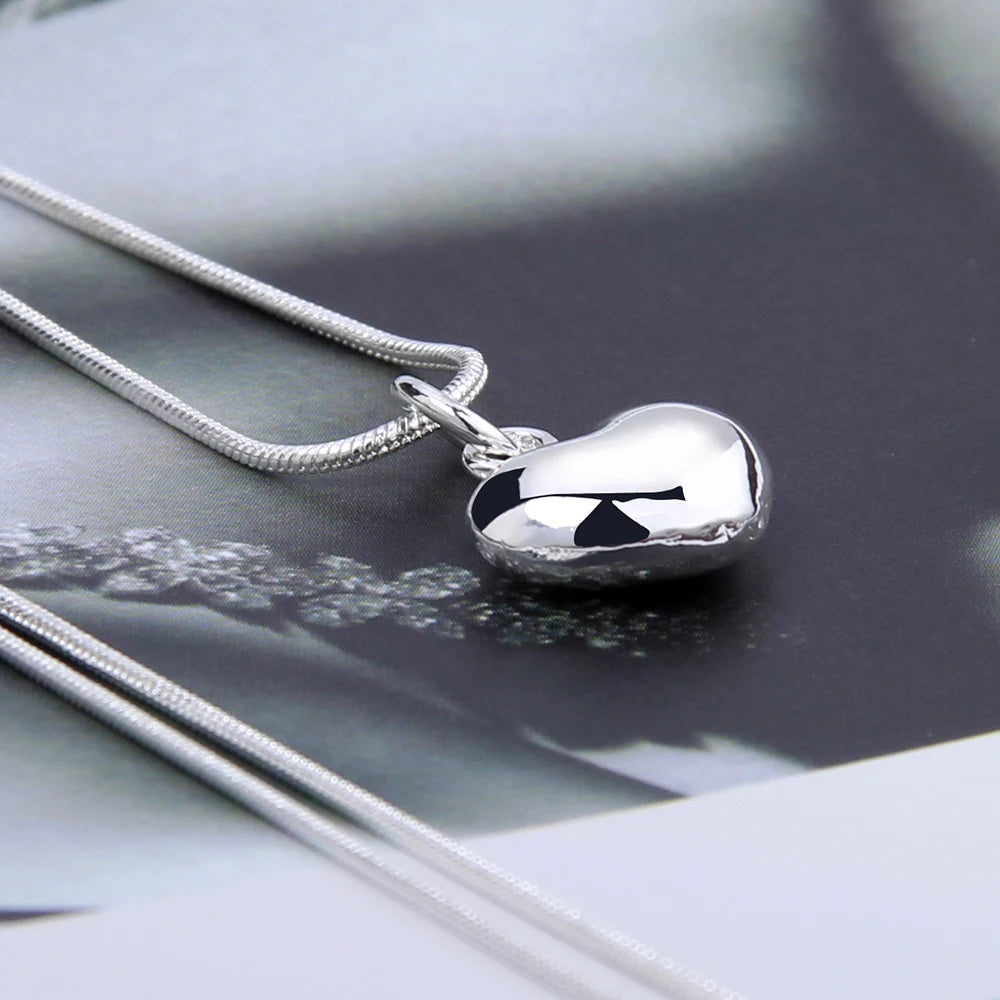 Snake Chain Heart Charm Necklace