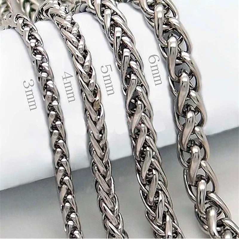 Rope Chain Pendant Black Enamel Necklace