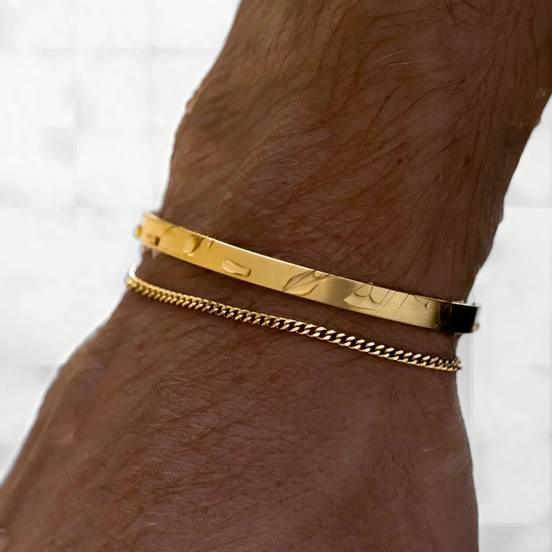 Cuban Chain Layered Bracelet