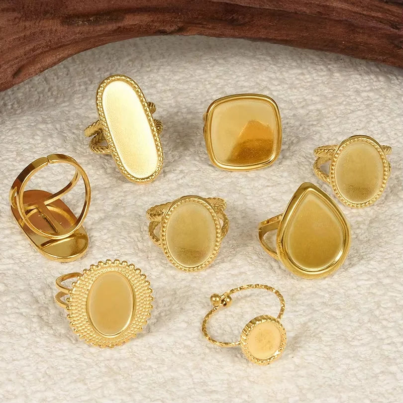 Teardrop Geometric Ring