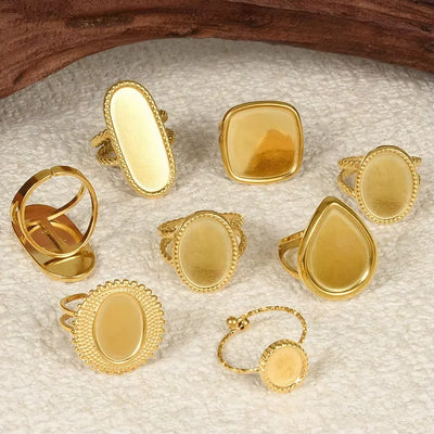Teardrop Geometric Ring