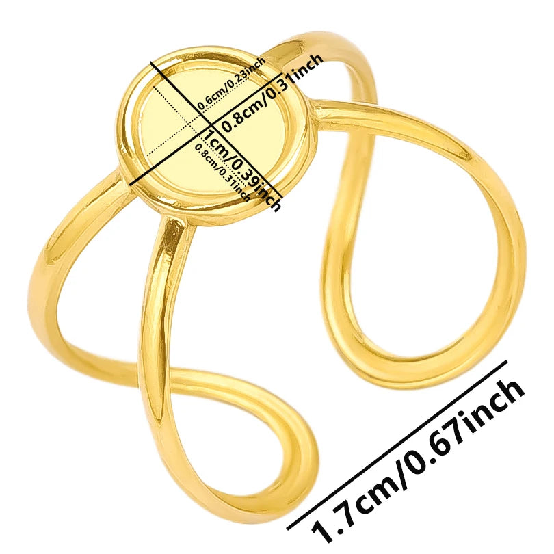 Teardrop Geometric Ring