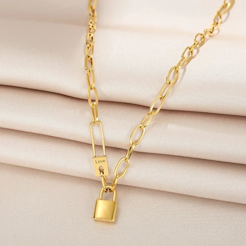 Lock Pendant Necklace