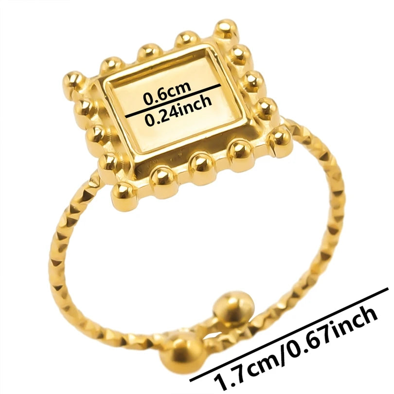 Teardrop Geometric Ring