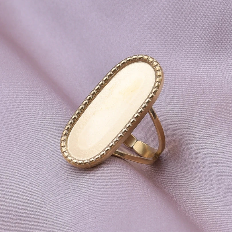 Teardrop Geometric Ring