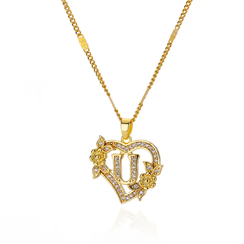 Heart Floral Necklace