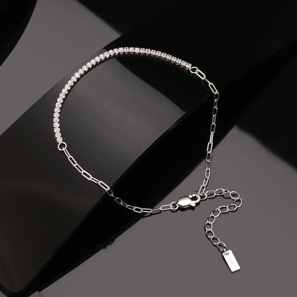Paperclip Chain Tennis Bracelet