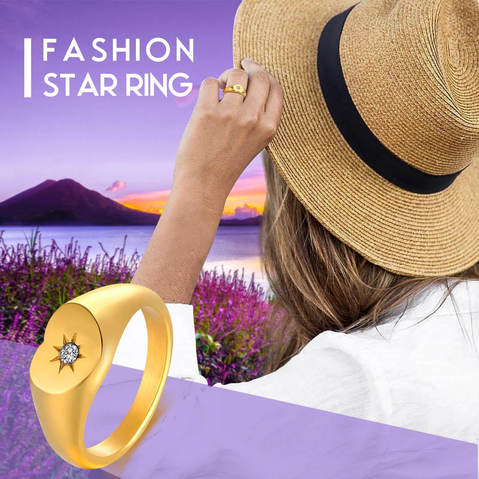 Signet Zirconia Ring