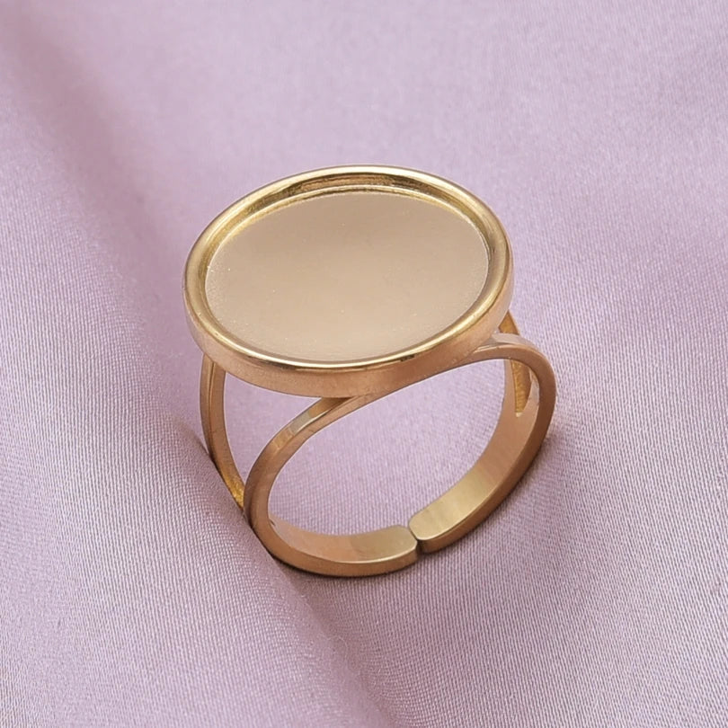 Teardrop Geometric Ring
