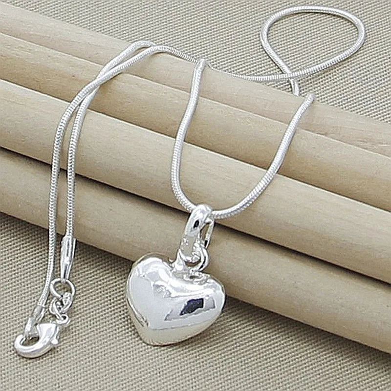 Snake Chain Heart Classic 2 Necklace