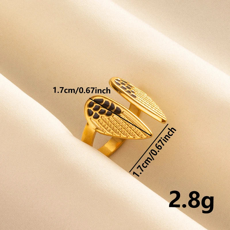Minimal Black Enamel Ring
