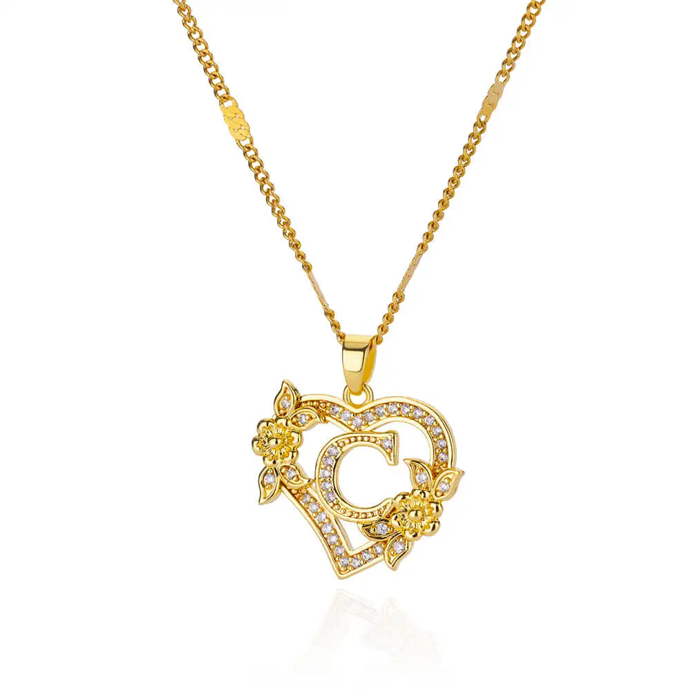 Heart Floral Necklace