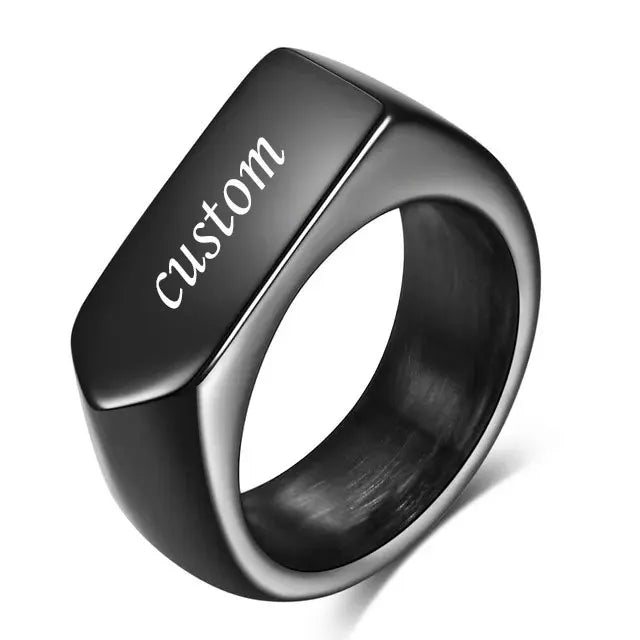 Initial Signet Ring