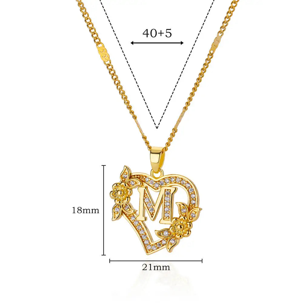 Heart Floral Necklace