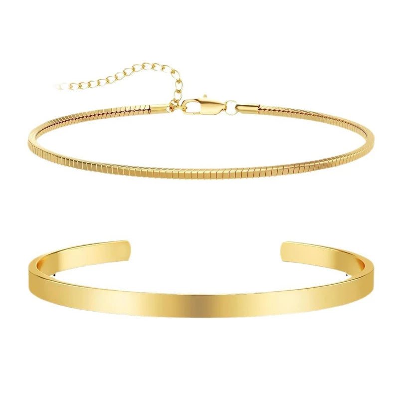 Cuban Chain Layered Bracelet