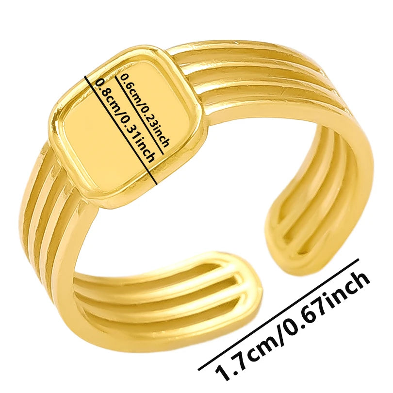 Teardrop Geometric Ring