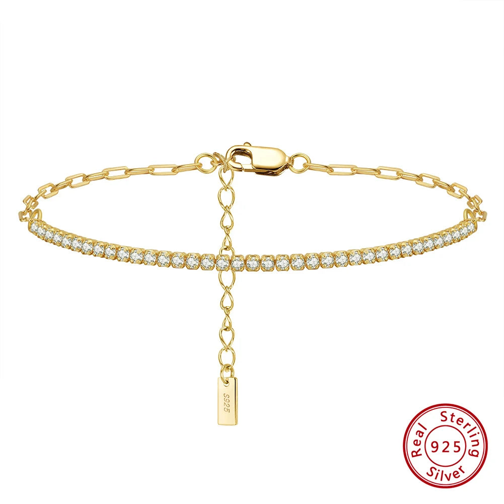 Paperclip Chain Tennis Bracelet