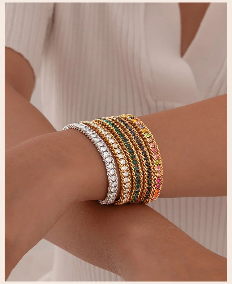Tennis Zirconia Charm Edition 2 Bracelet