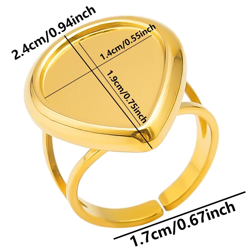 Teardrop Geometric Ring