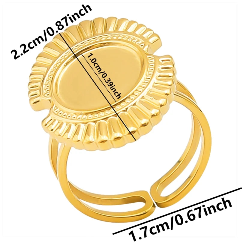 Teardrop Geometric Ring