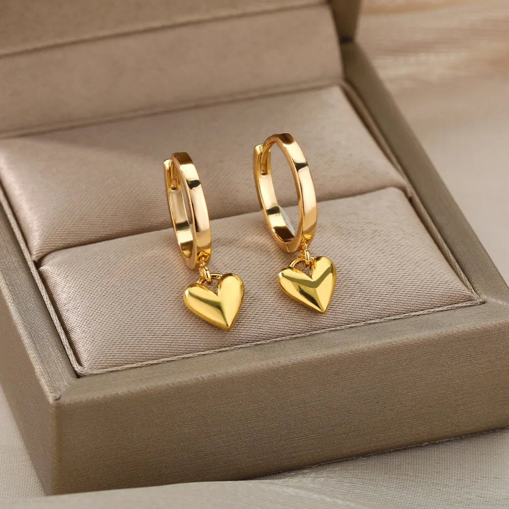 Heart Zirconia Earrings