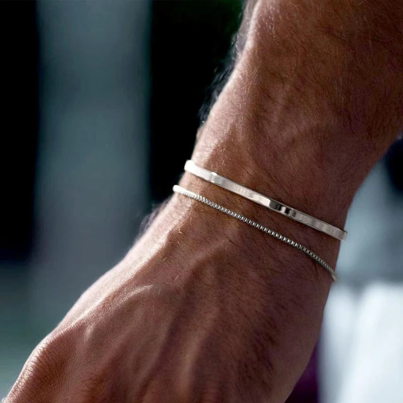 Cuban Chain Layered Bracelet