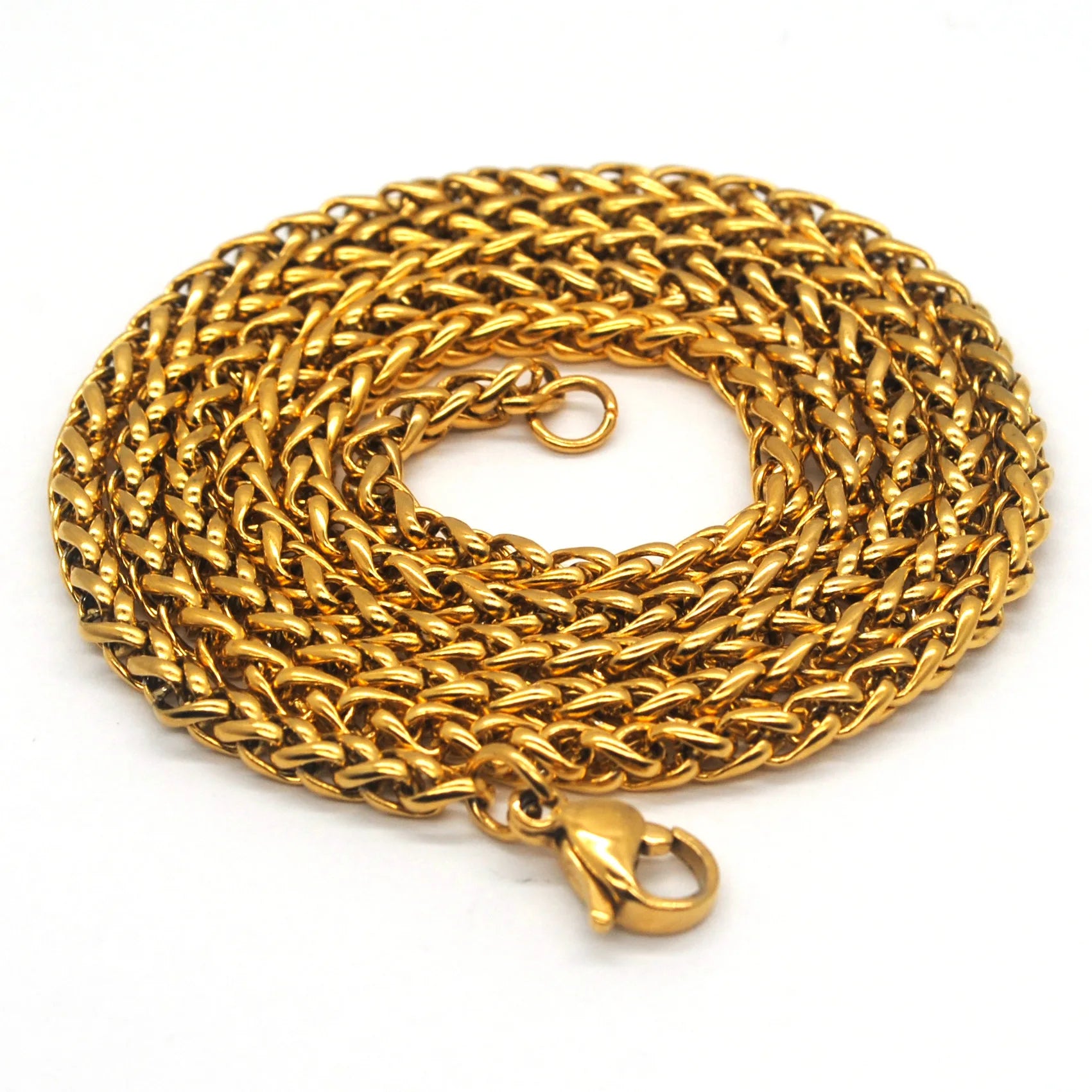 Rope Chain Pendant Black Enamel Necklace
