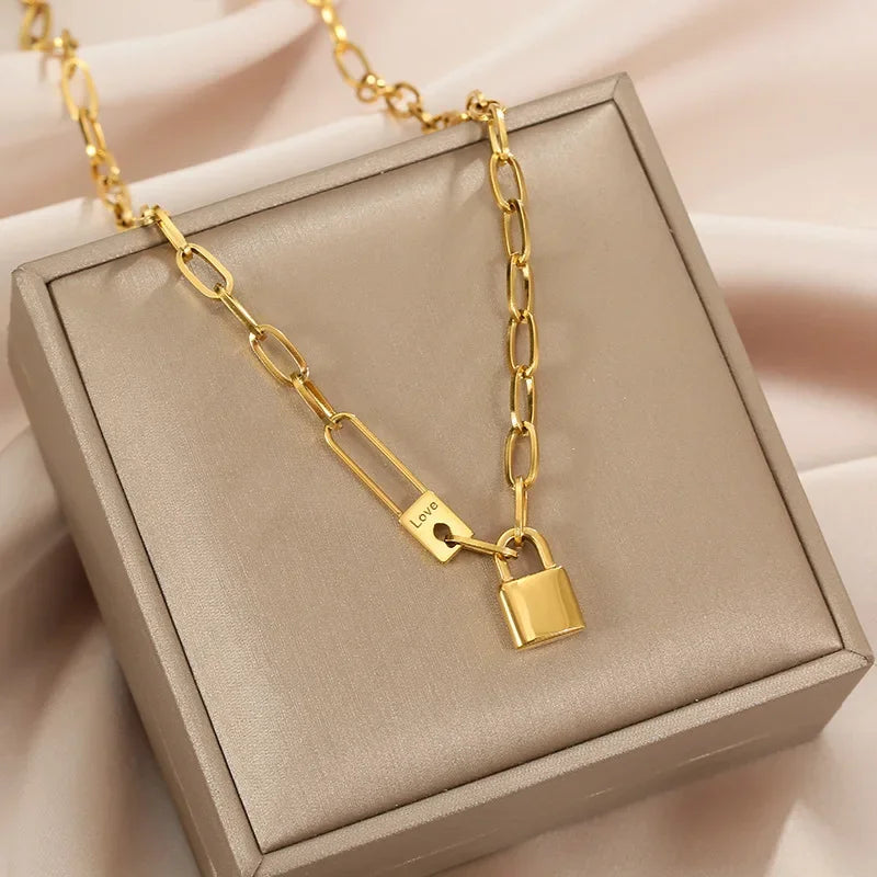 Lock Pendant Necklace