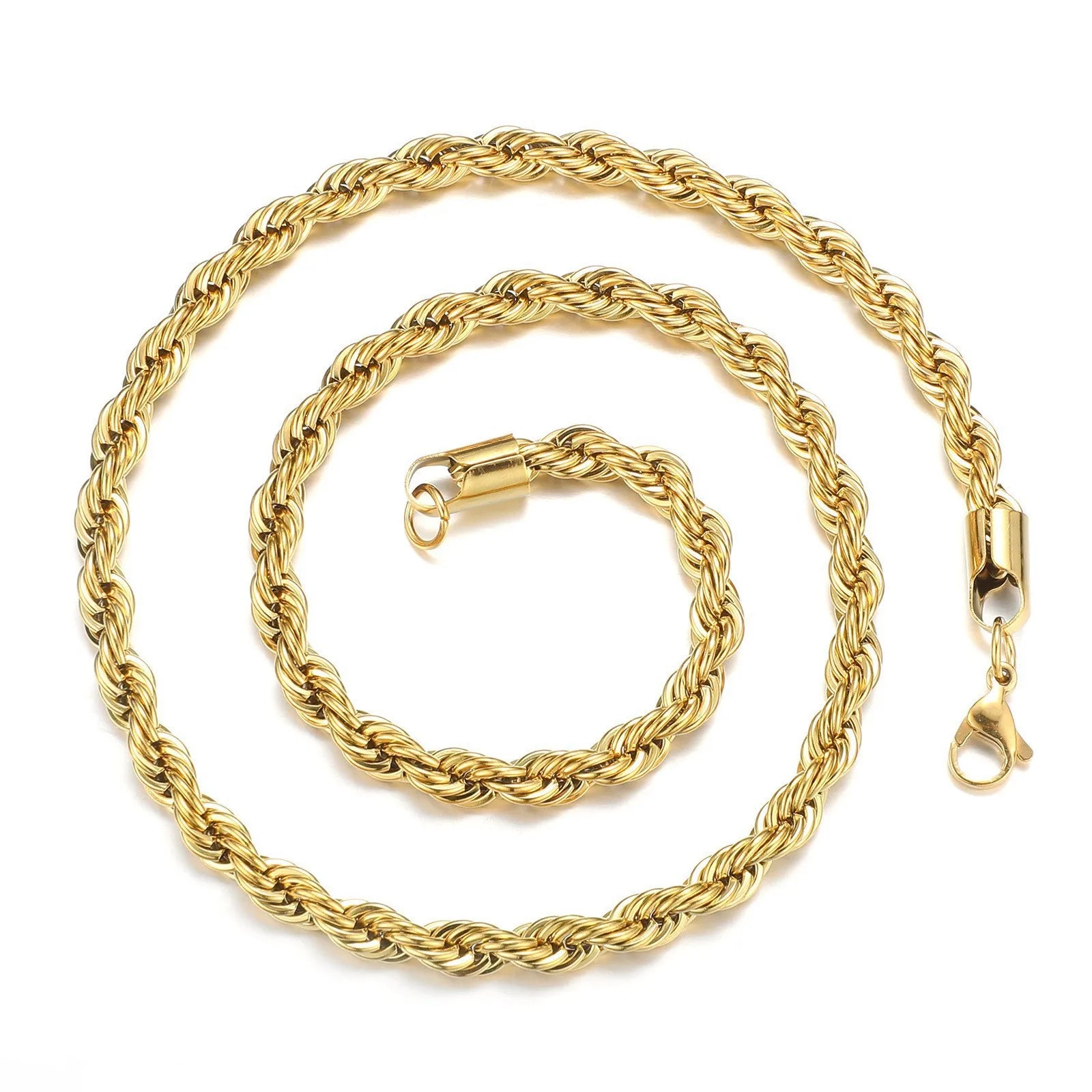 Rope Chain Pendant 3mm Necklace