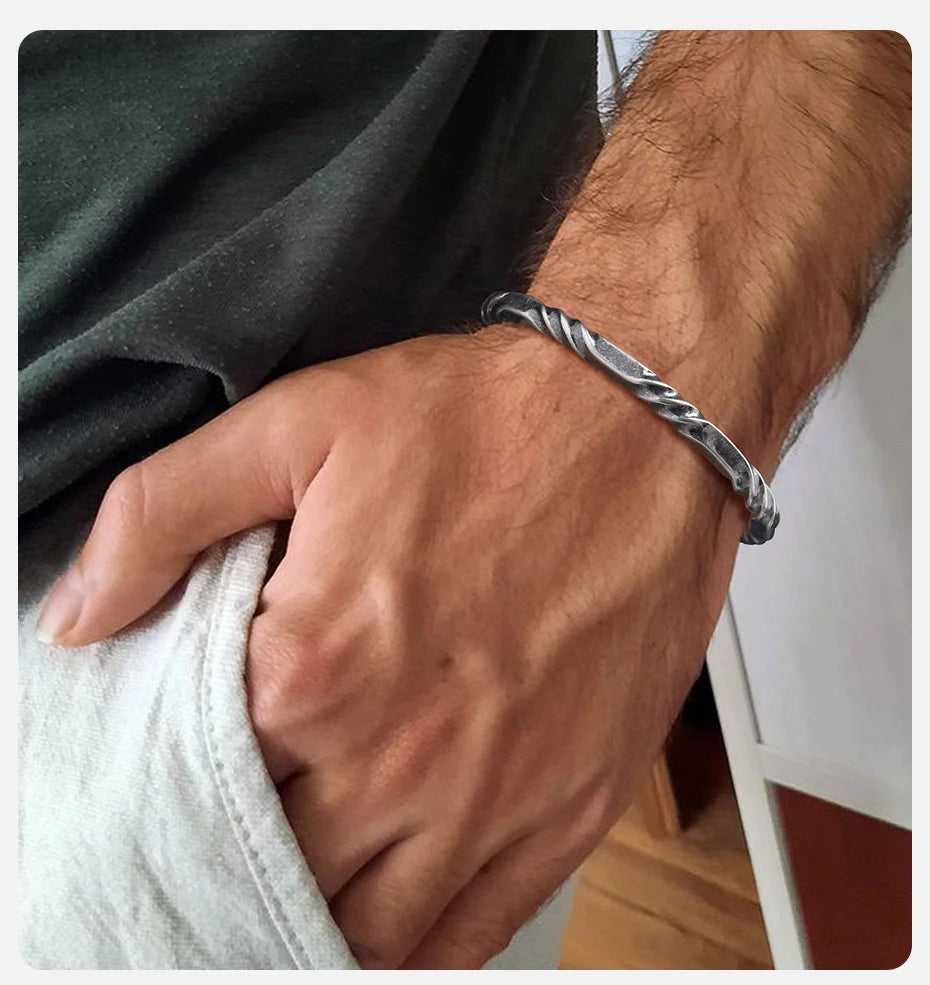 Geometric Bangle Bracelet