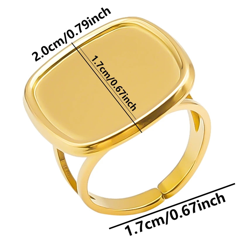 Teardrop Geometric Ring