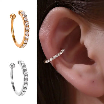 Zirconia Ear Cuff Earrings