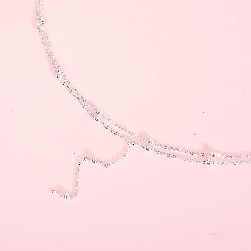 Layered Pendant Bead Necklace