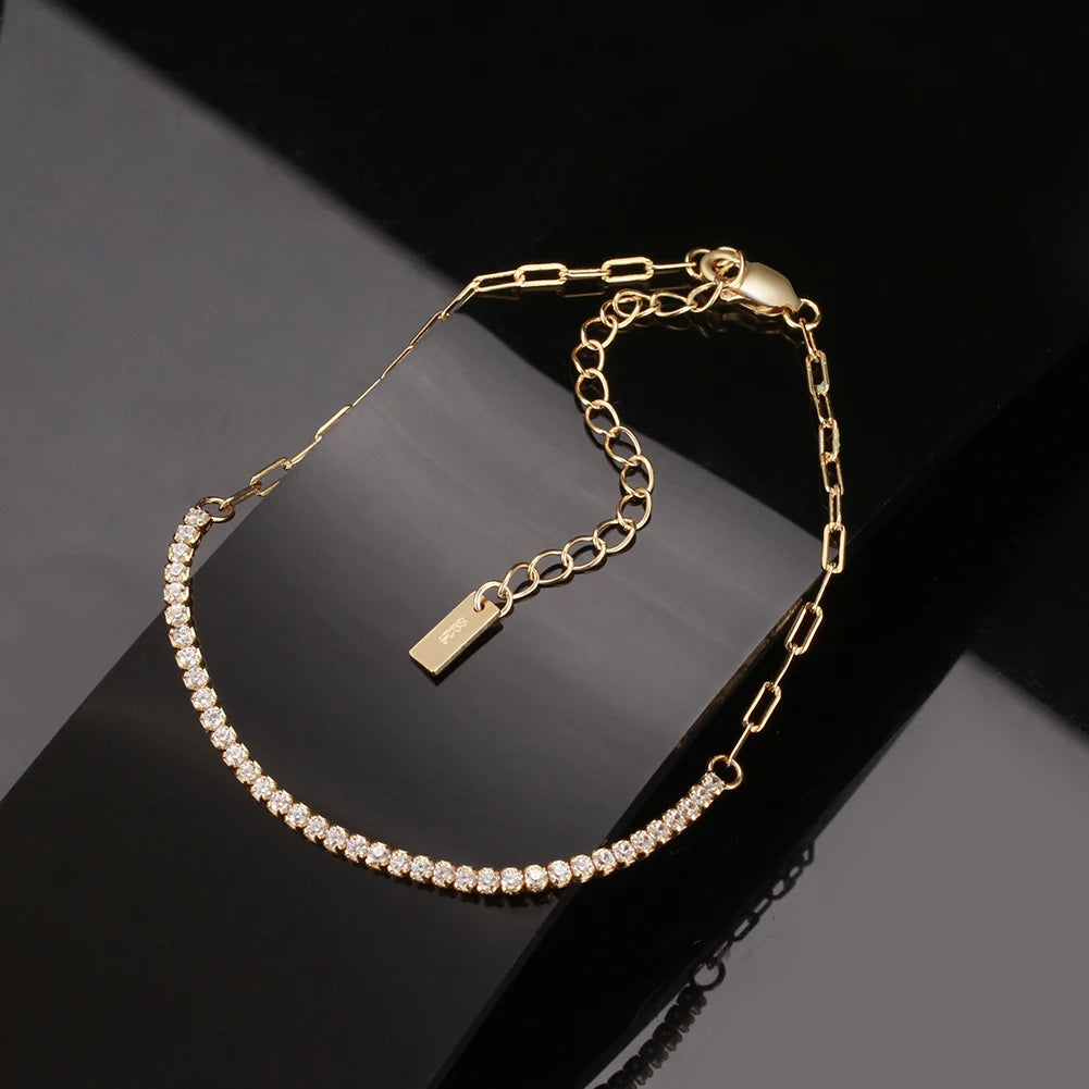 Paperclip Chain Tennis Bracelet