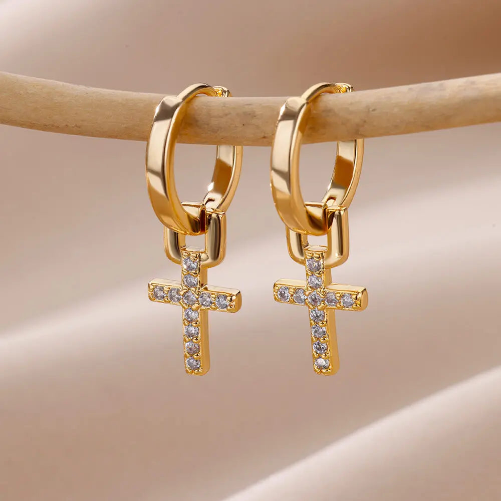 Heart Zirconia Earrings