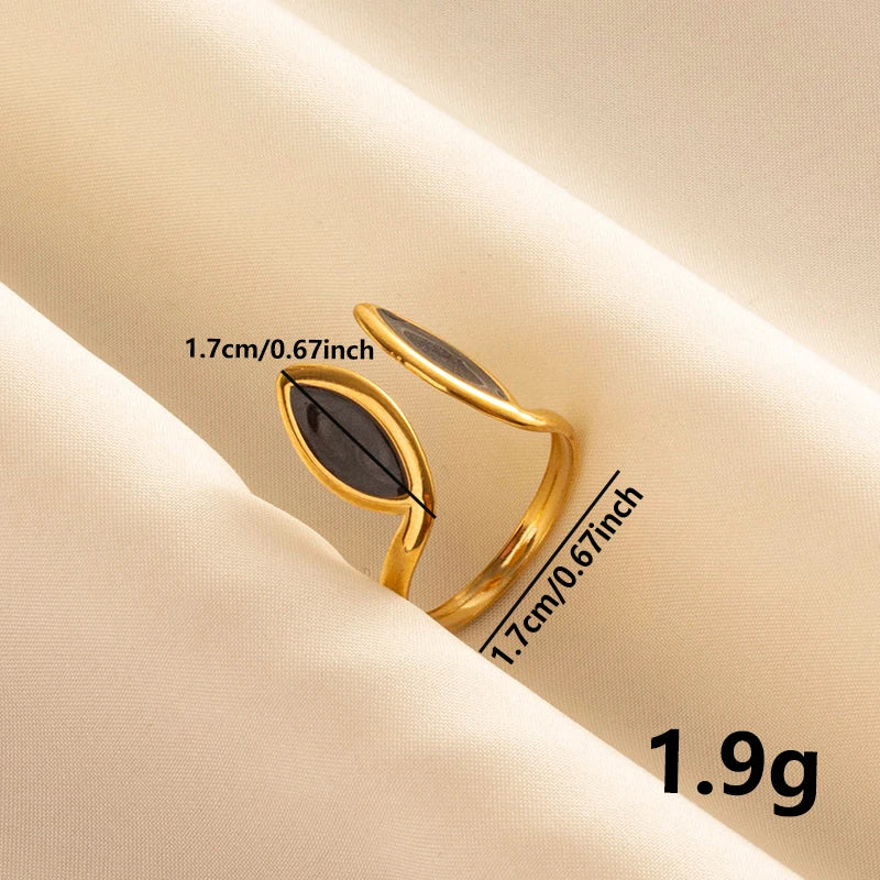 Minimal Black Enamel Ring