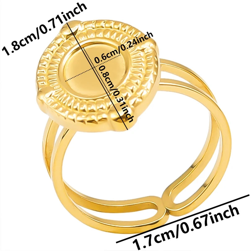 Teardrop Geometric Ring