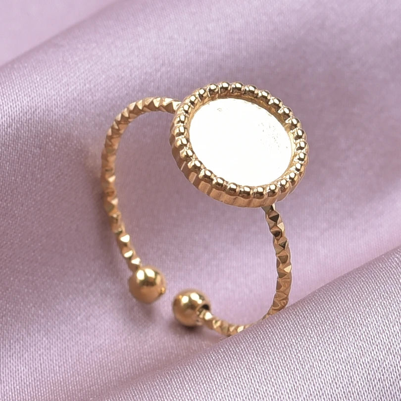 Teardrop Geometric Ring