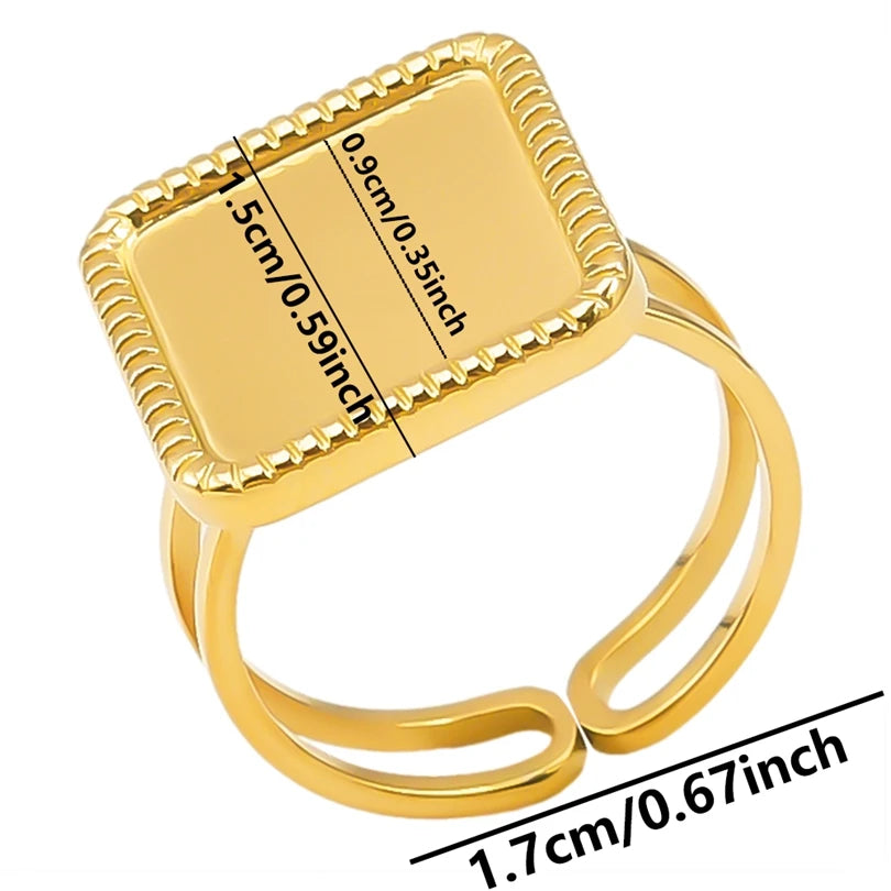 Teardrop Geometric Ring