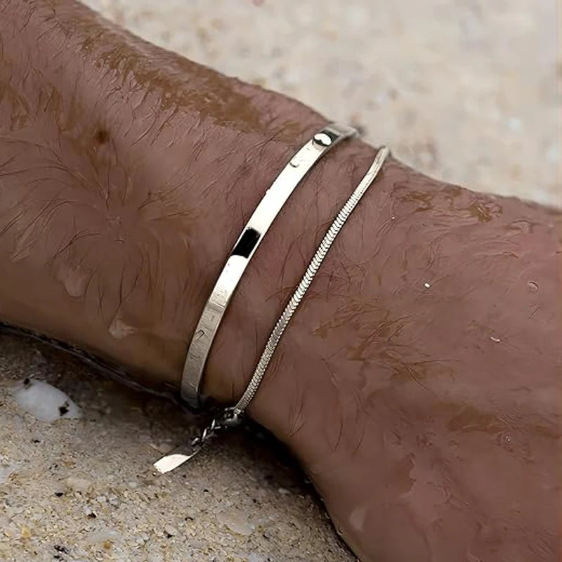 Cuban Chain Layered Bracelet