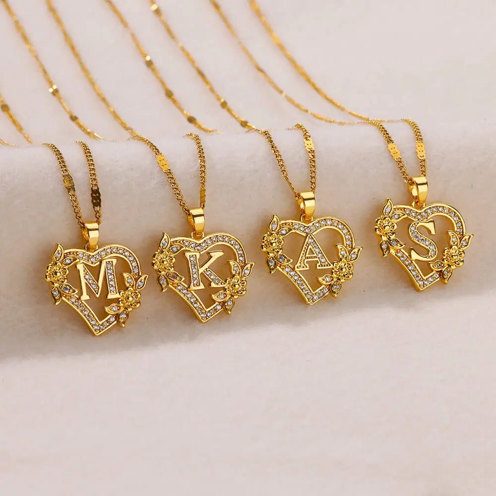 Heart Floral Necklace