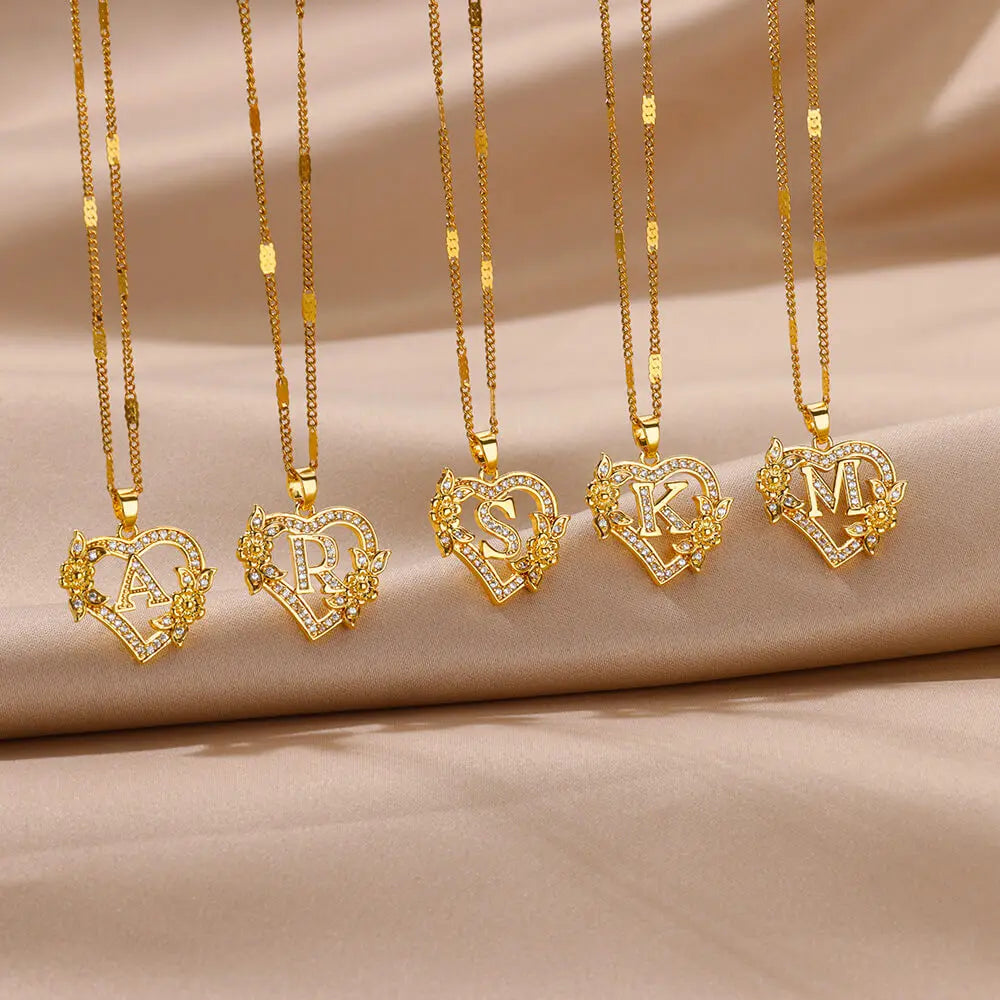Heart Floral Necklace