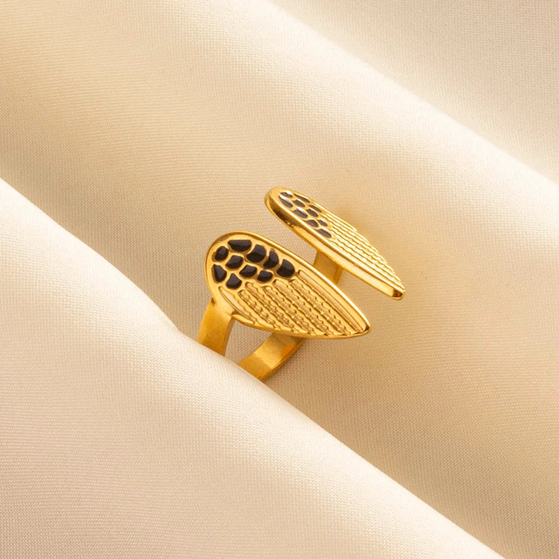 Minimal Black Enamel Ring