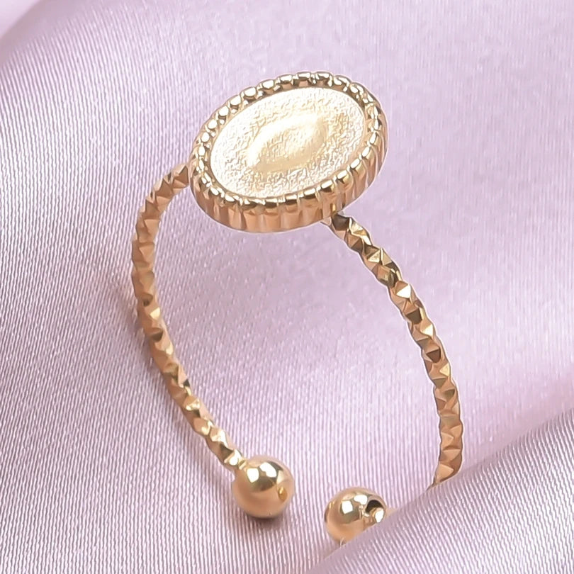 Teardrop Geometric Ring