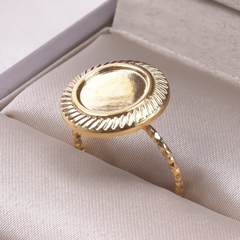 Teardrop Geometric Ring
