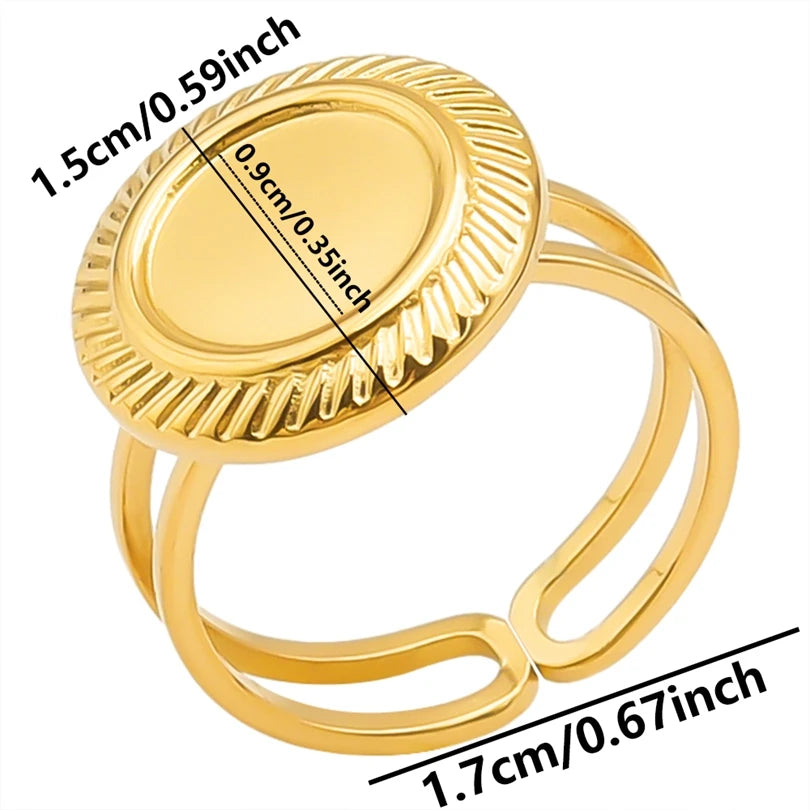 Teardrop Geometric Ring
