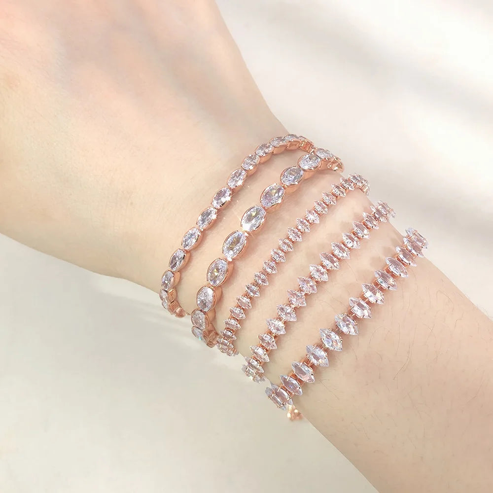 Tennis Crystal Mixed Shape Bracelet