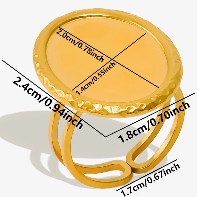 Teardrop Geometric Ring