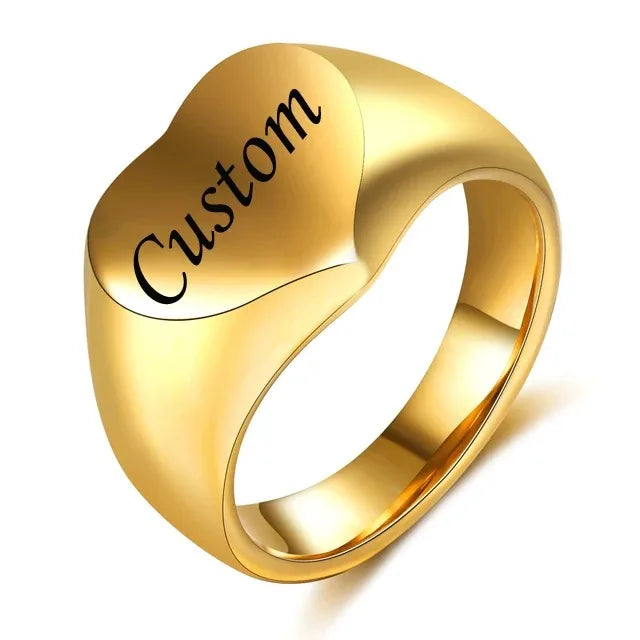 Initial Signet Ring