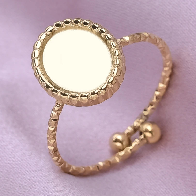 Teardrop Geometric Ring